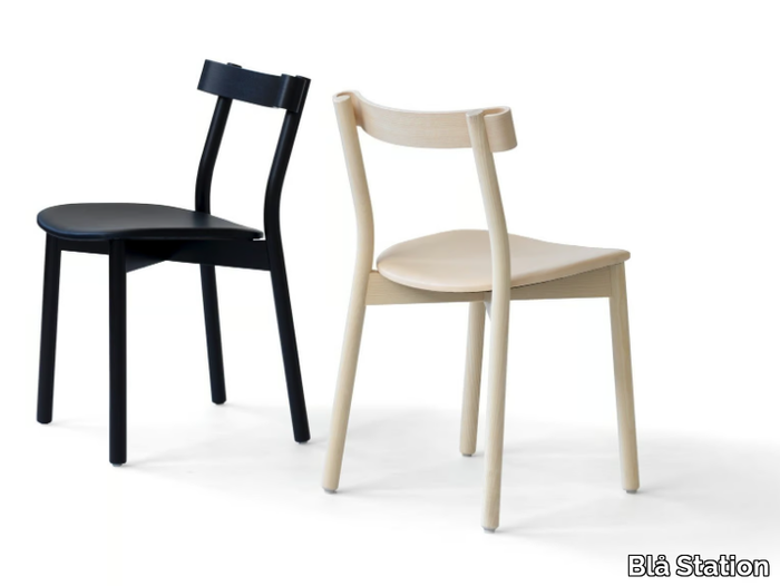 STILL LIFE - Solid wood chair with integrated cushion _ Blå Station