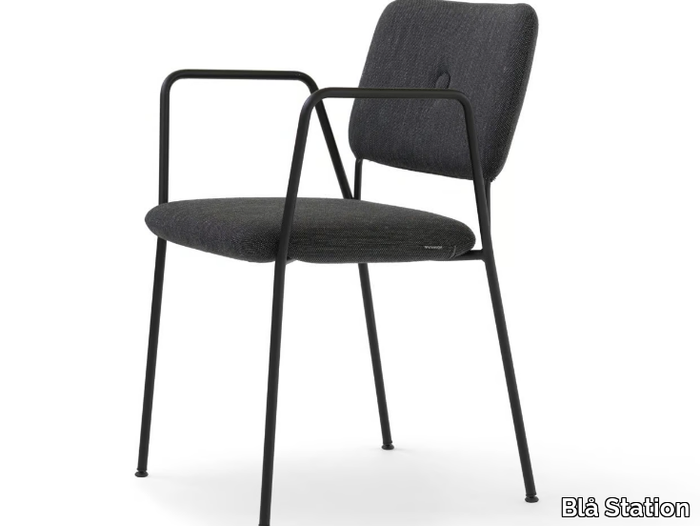 DUNDRA 4 - Stackable fabric chair with armrests _ Blå Station