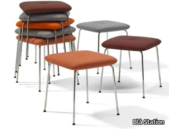 DUNDRA - Upholstered stackable stool _ Blå Station