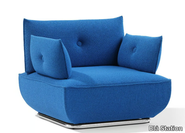 DUNDER - Upholstered armchair with armrests _ Blå Station