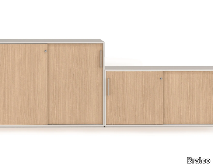 ASL - Low office storage unit with sliding doors _ Bralco