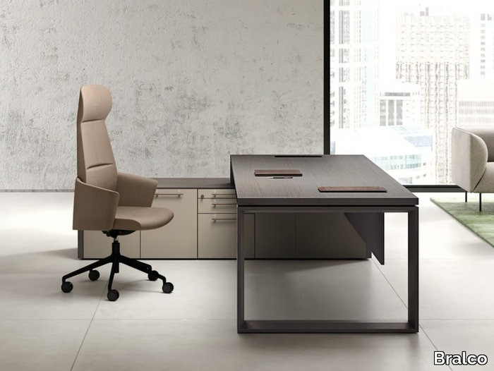 ARCHE - Tanned leather executive desk _ Bralco