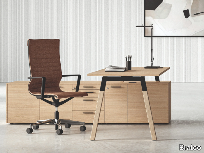 POLARE - Workstation desk with shelves _ Bralco