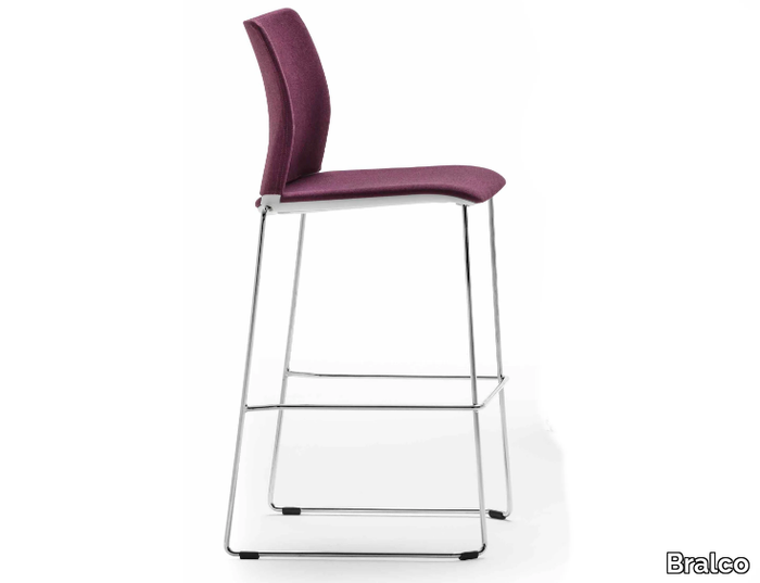 AREA - High fabric stool with footrest _ Bralco