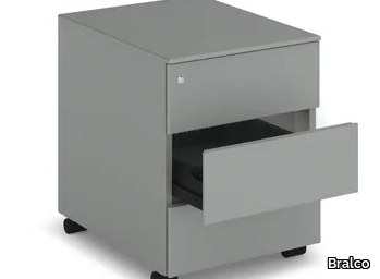 METAL - Metal office drawer unit with castors and lock _ Bralco