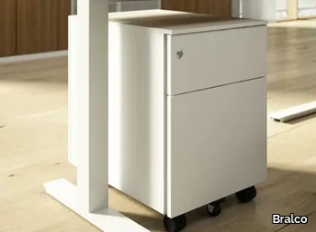 WINGLET - Melamine-faced chipboard office drawer unit with castors with lock _ Bralco