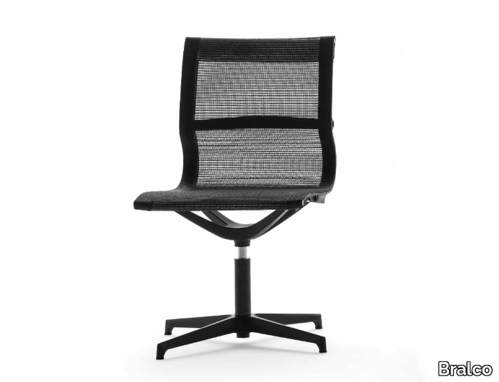 MOMA - Height-adjustable mesh office chair with 4-Spoke base _ Bralco