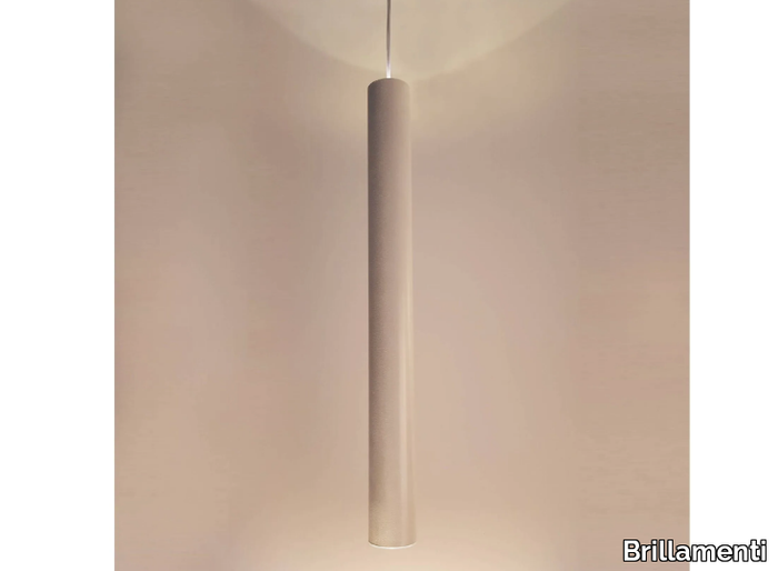 CILINDRETTO SLIM - LED aluminium pendant lamp _ Brillamenti