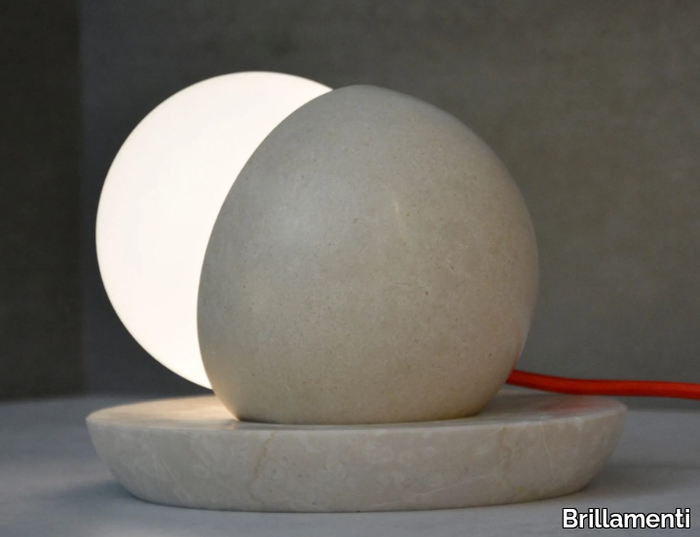 LUNA - LED adjustable stone table lamp _ Brillamenti