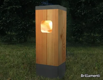 CEPPO - LED stainless steel and wood bollard light _ Brillamenti