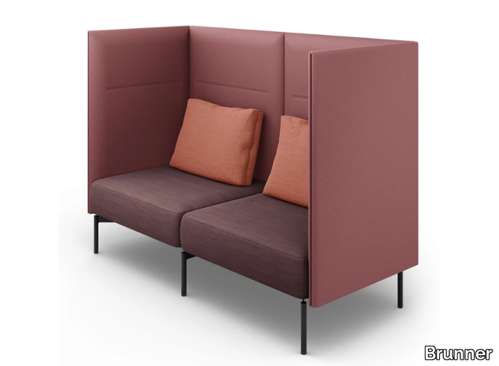 OVAL - High-back 2 seater sofa _ Brunner