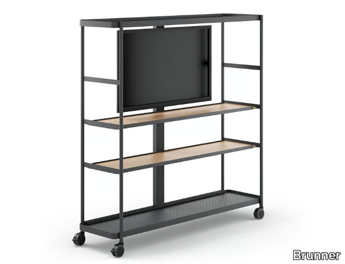 BOARDS - Steel office shelving with castors _ Brunner