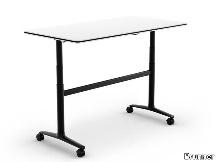 LIFT ACTIVE - Rectangular drop-leaf High meeting table _ Brunner