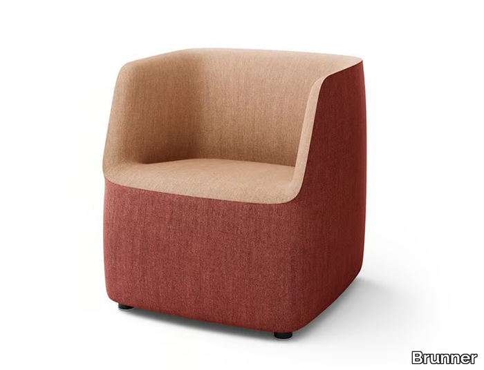 PADS - Modular armchair with castors with armrests _ Brunner