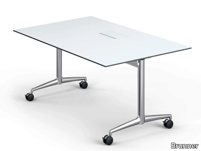 FINA FOLD - Folding rectangular meeting table with castors _ Brunner