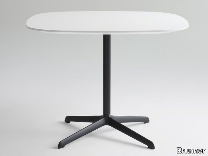 BREAK - Square table with 4-star base _ Brunner