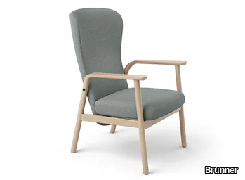 FEEL - Fabric armchair high-back with armrests _ Brunner