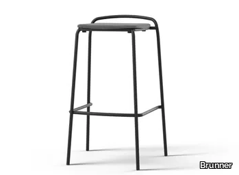 NATE S - Steel office stool with footrest _ Brunner