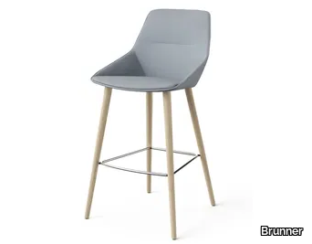 RAY SOFT - High barstool with footrest _ Brunner