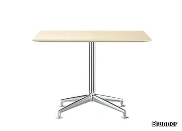 FINA CONFERENCE - Square aluminium and wood meeting table _ Brunner