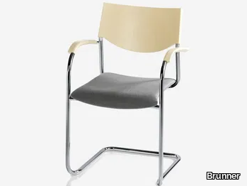 JUMP - Cantilever chair with armrests _ Brunner