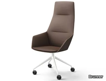 RAY SOFT - Trestle-based fabric executive chair with armrests _ Brunner