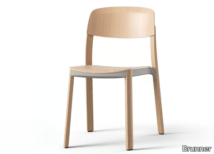 NATE - Stackable wooden chair _ Brunner