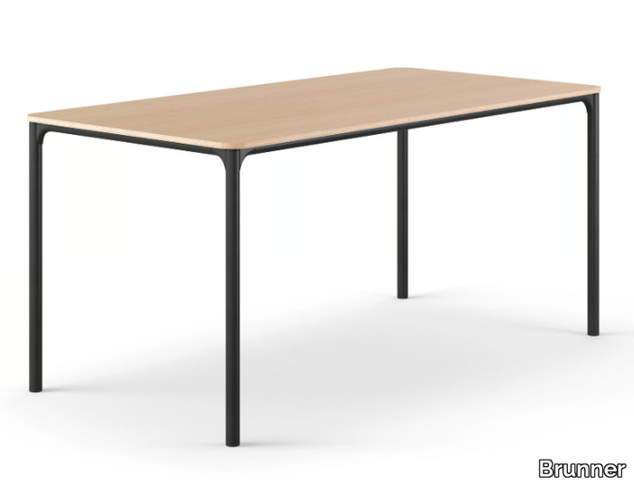 NATE S - Rectangular steel dining table _ Brunner