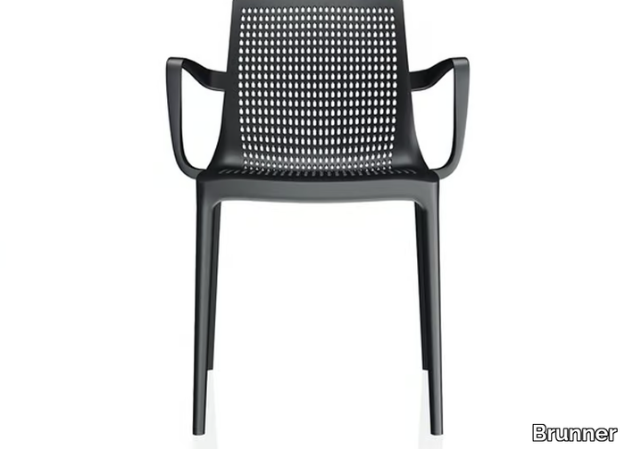 TWIN - Stackable plastic chair with armrests _ Brunner