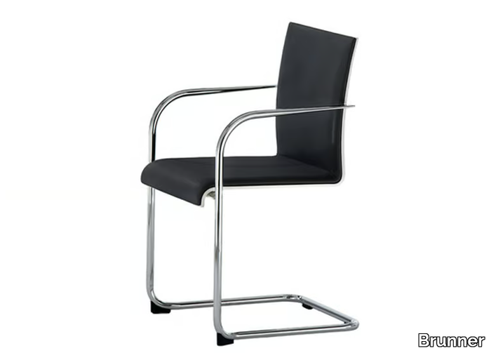 VERONA - Cantilever upholstered chair with armrests _ Brunner