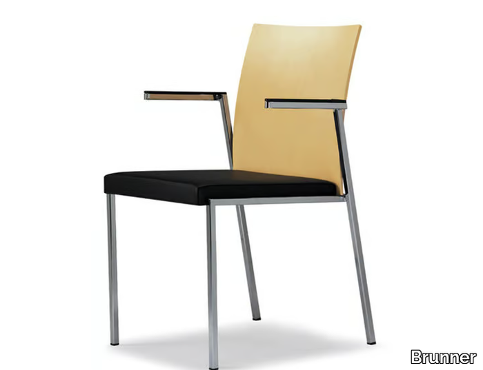 MILANOCLASSIC - Leather visitor's chair _ Brunner