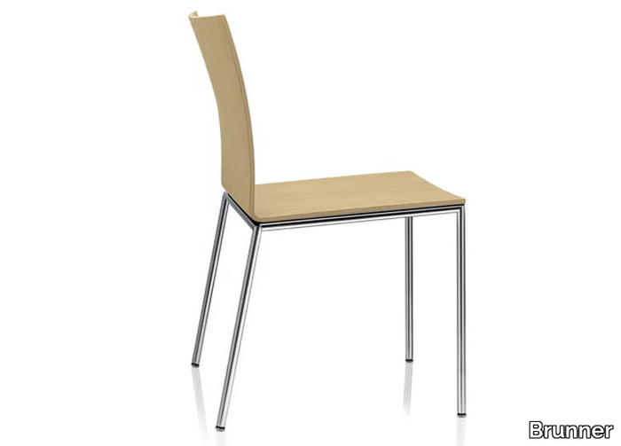 MILANOLIGHT - Stackable wood veneer chair _ Brunner