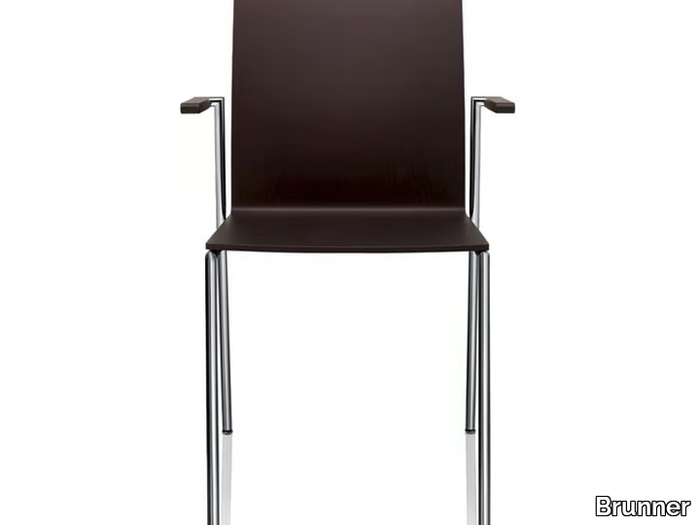 MILANOLIGHT - Stackable chair with armrests _ Brunner