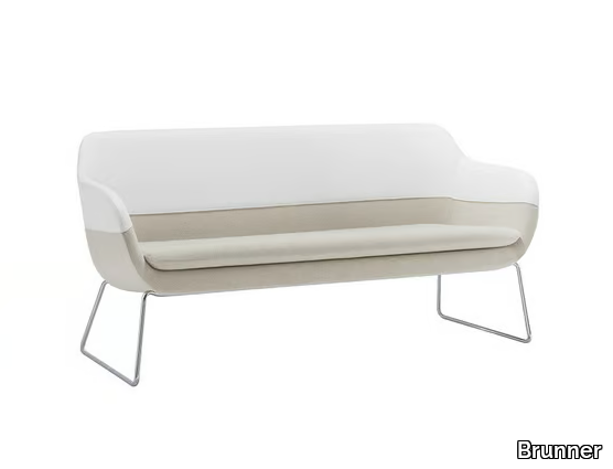 CRONA - 2 seater sled base sofa _ Brunner