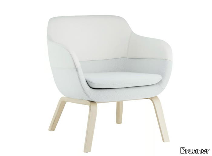 CRONA LOUNGE - Upholstered armchair with armrests _ Brunner