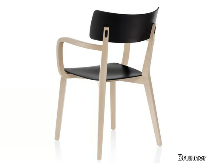 DUE - Wooden chair with armrests _ Brunner