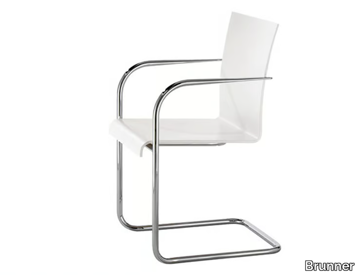 VERONA - Cantilever chair with armrests _ Brunner