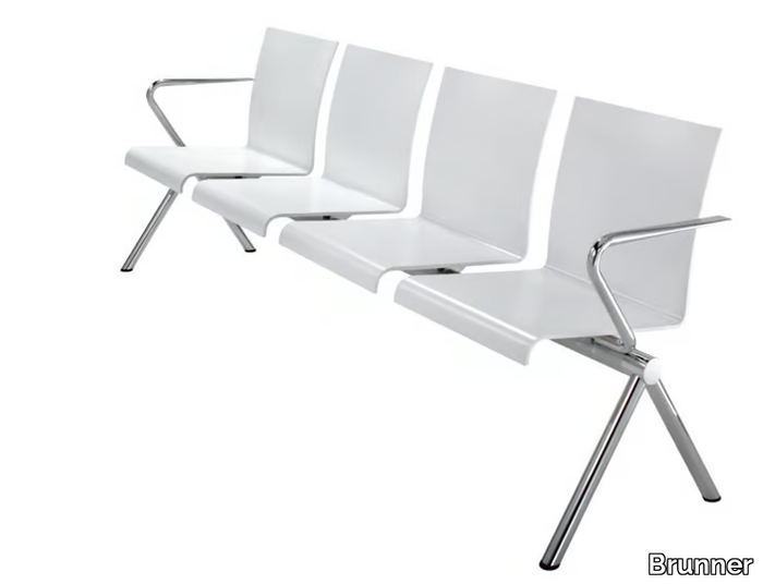 VERONA - Beam seating with armrests _ Brunner