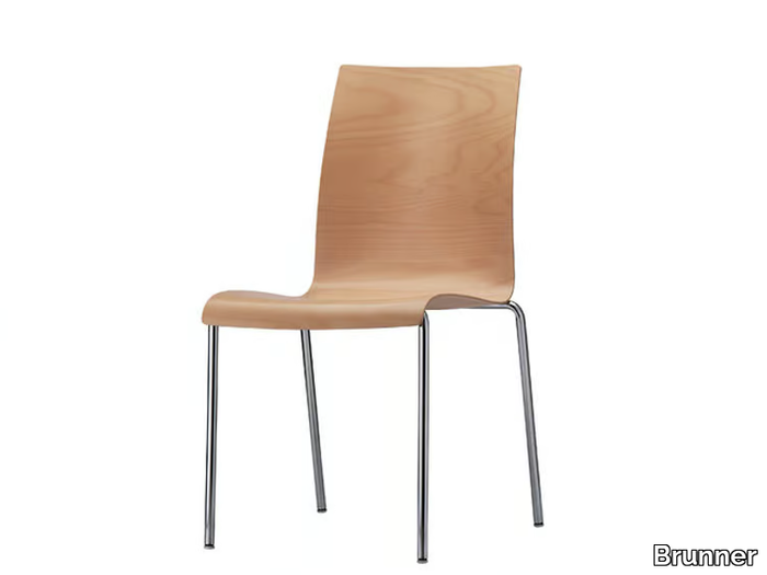 FINA - Stackable wooden chair _ Brunner