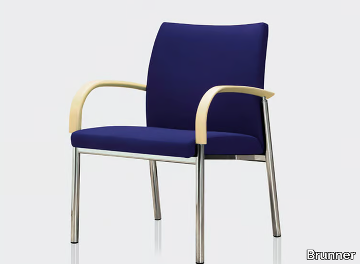 JUMP - Fabric easy chair with armrests _ Brunner