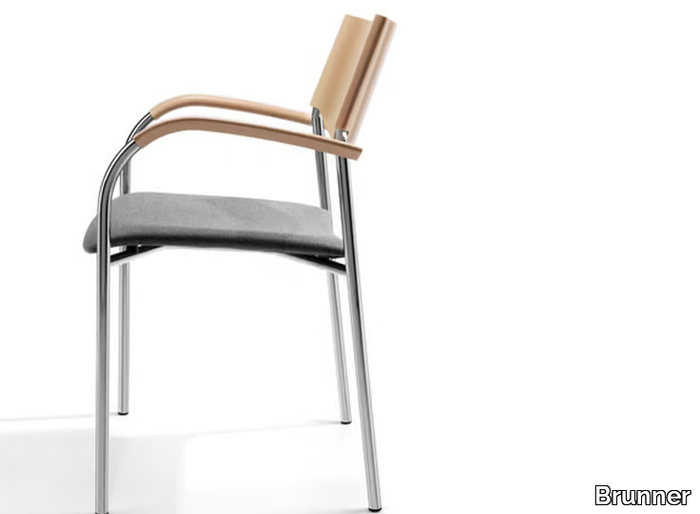 JUMP - Stackable chair with armrests _ Brunner