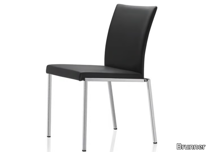 MILANO CLASSIC - Stackable leather chair _ Brunner