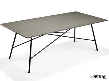 OD MAMAMIA - Rectangular cement garden table _ Bullfrog