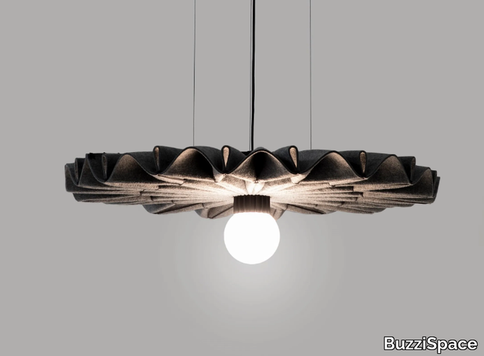 BuzziPleat Light - Acoustic office pendant lamp _ BuzziSpace