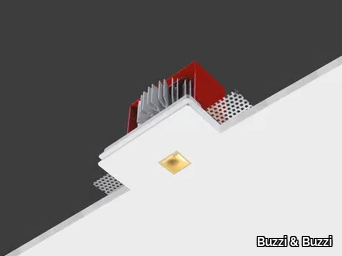 GENIUSQUARE BRASS - Recessed LED square AirCoral® spotlight _ Buzzi & Buzzi