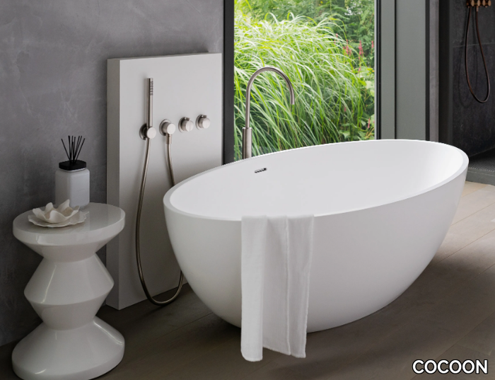 COCOON ATLANTIS - Freestanding Solid Surface bathtub _ COCOON