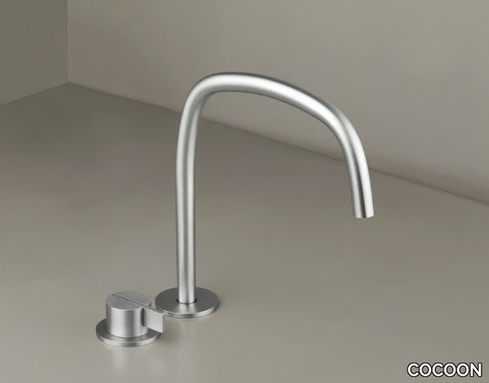 COCOON PB SET11 - Countertop single handle washbasin mixer with adjustable spout _ COCOON