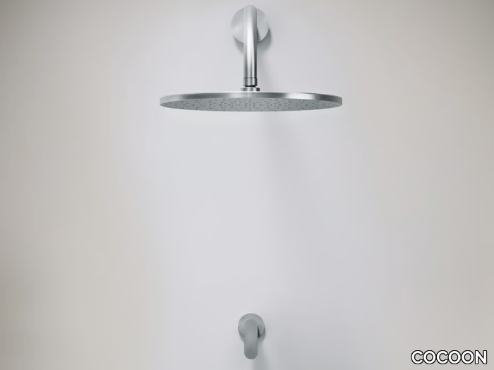 JP SET21 - 2 hole single handle stainless steel shower set with overhead shower _ COCOON