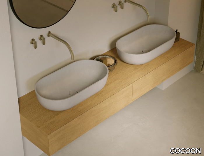 ZEN BASIN - Countertop oval washbasin _ COCOON