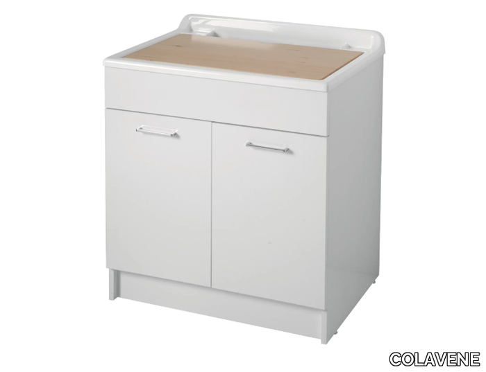 TWIST MAX - Chipboard laundry room cabinet with sink _ COLAVENE